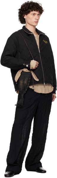 Black & Beige Bloomstein Quilted Reversible Jacket