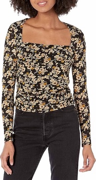 demelza top in black/gold