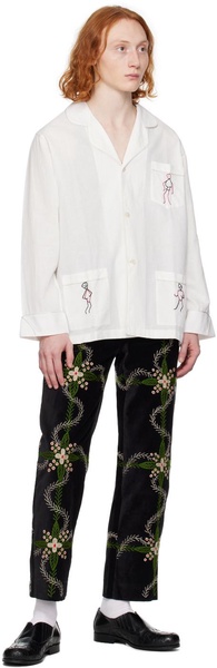Black Rosemallow Trousers