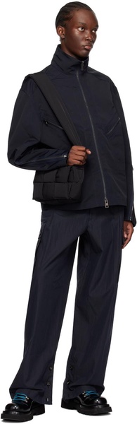 Black Padded Cassette Messenger Bag