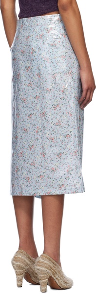 Blue SMLXL Rain Skirt Midi Skirt
