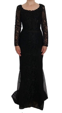 Dolce & Gabbana  Black Floral Sheath Dress