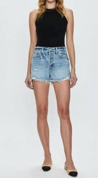nova high rise cut off shorts in garçon vintage