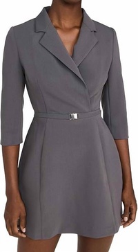 blazer dress in grey