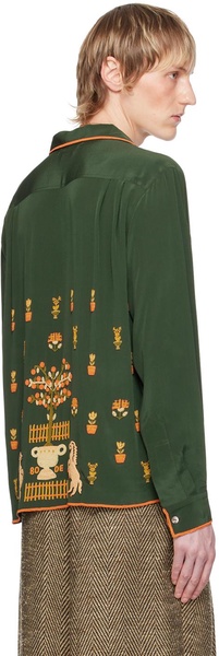 Green Beaded Paddock Sampler Shirt