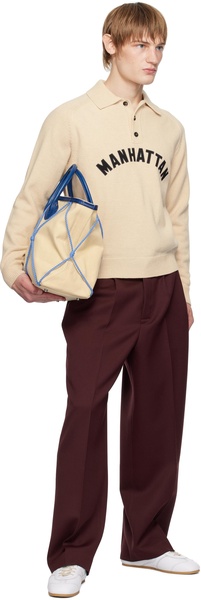 Burgundy Riding Twill Braided Trousers