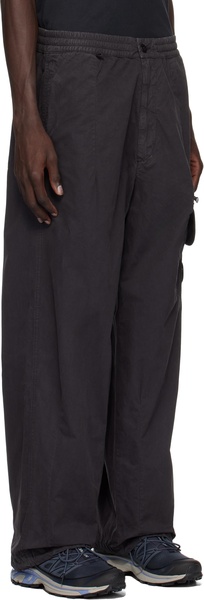 Black Microreps Boxy Lens Cargo Pants