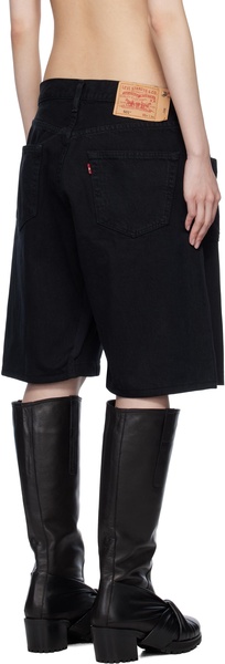 Black Nº69 Overjogging Denim Shorts