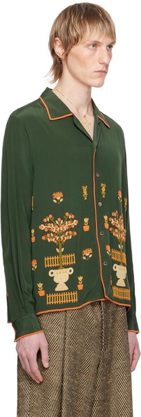 Green Beaded Paddock Sampler Shirt