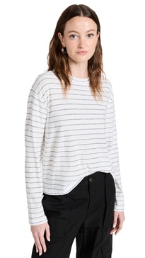 Vince Women's Striped Long Sleeve Pullover