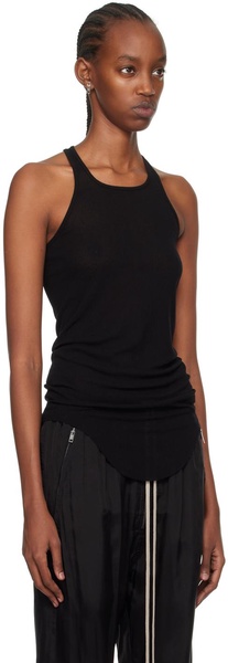 Black Basic Rib Tank Top