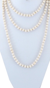white jade crystal beaded necklace