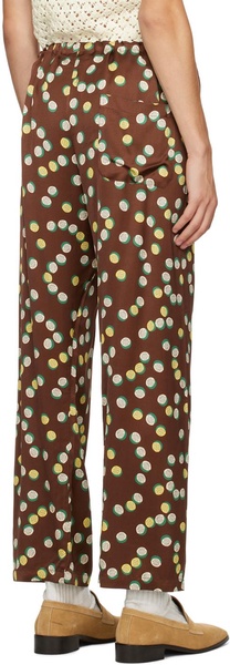 Brown Bubble Dot Trousers