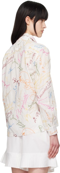 White Signature Scrawl Shirt