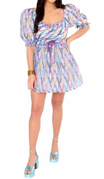 colby puff sleeve dress in confetti
