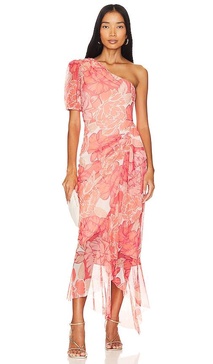 One Shoulder Midi Dress