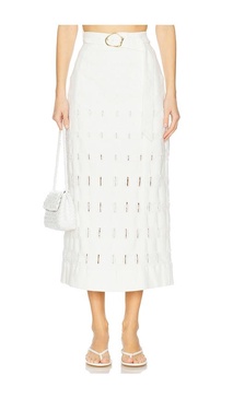 Jay Textured Midi Skirt