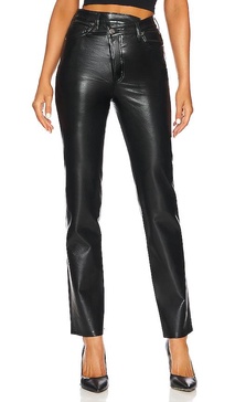 Recycled Leather Criss Cross Straight