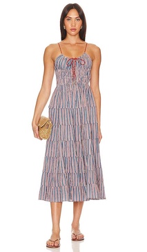 VESTIDO MIDI FREE PEOPLE GOING STEADY