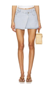 Denim Wrap Skirt