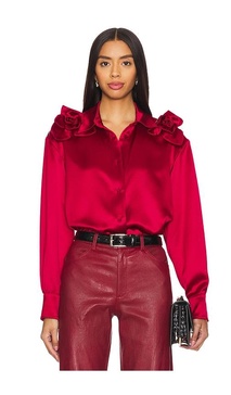 Flor Satin Button Down Shirt