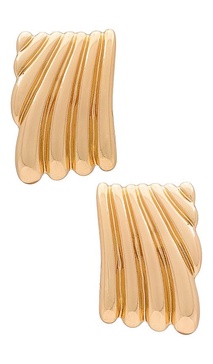 Ribbed Statement Earring