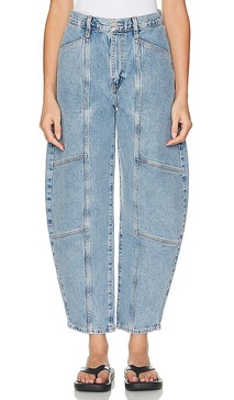 Mara high-rise barrel-leg jeans