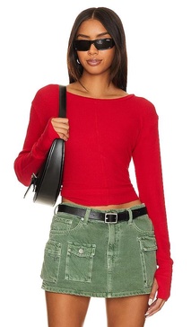 Cropped Long Sleeve Top
