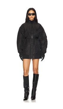 Quilted Belted Ma-1 Flight Jacket