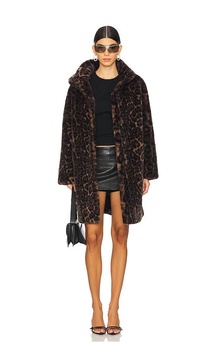 Blair Leopard Mid Length Coat