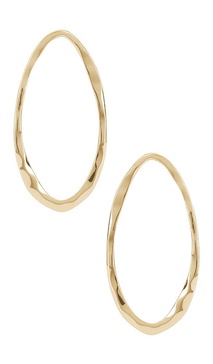 Hammered Large Oval Earrings