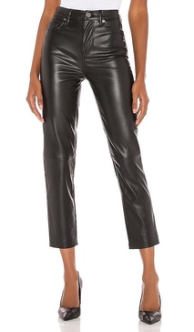 Faux Leather Straight Leg Pant