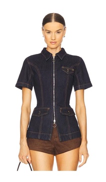 BLUSA JEANS COM COLARINHO BROOKE