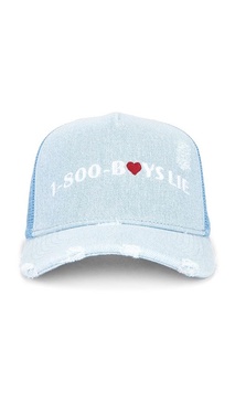 Denim 1-800 Heart Trucker Hat