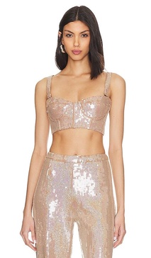 Capri Nude Sequin Bralette