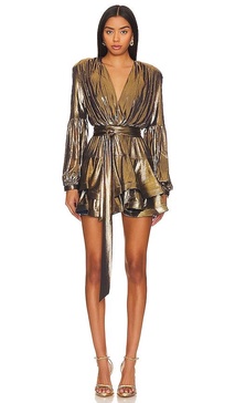Bedouin Metallic Mini Dress