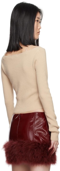Beige Lace Sweater