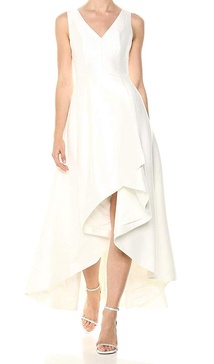 Calvin Klein Women's Sleeveless V-neck High Low Dress