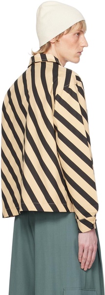 Black & Beige Domino Stripe Jacket