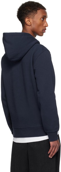 Navy Script Embroidery Hoodie
