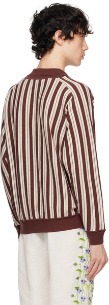 Brown & Off-White Hogan Stripe Polo