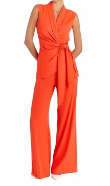 vera sleeveless blazer in serrano