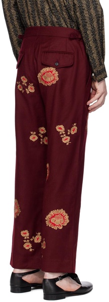 Burgundy Rococo Trousers