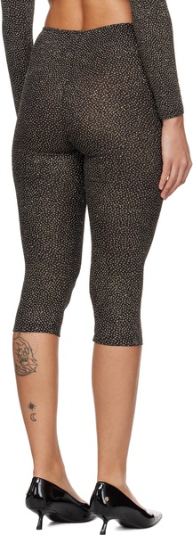 Black & Gold Cassia Capri Leggings