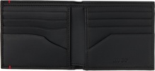 Black Faux-Leather Logo Wallet