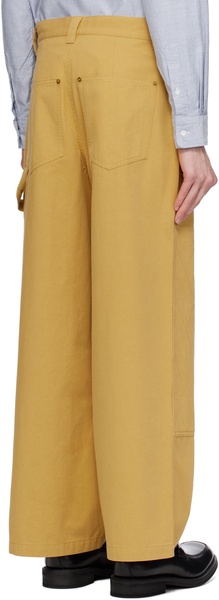 Wide cotton carpenter pants
