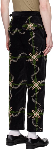 Black Rosemallow Trousers