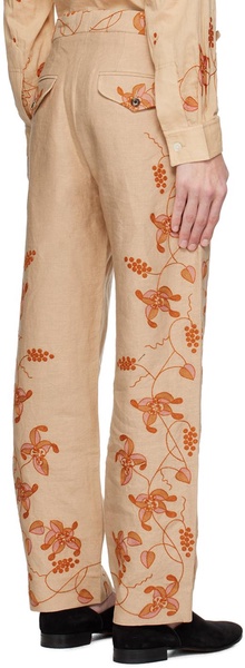 Orange Bougainvillea Trousers