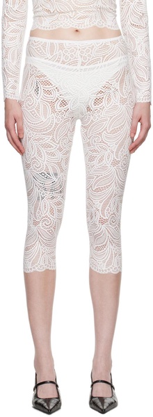 White Cassia Capri Leggings