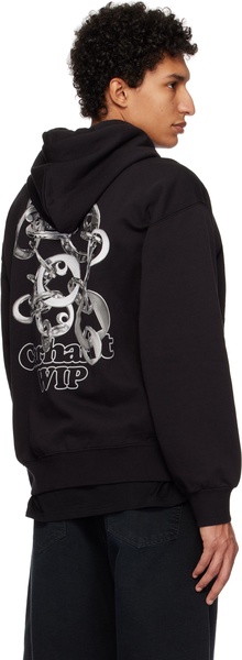 Black Charm Link Hoodie